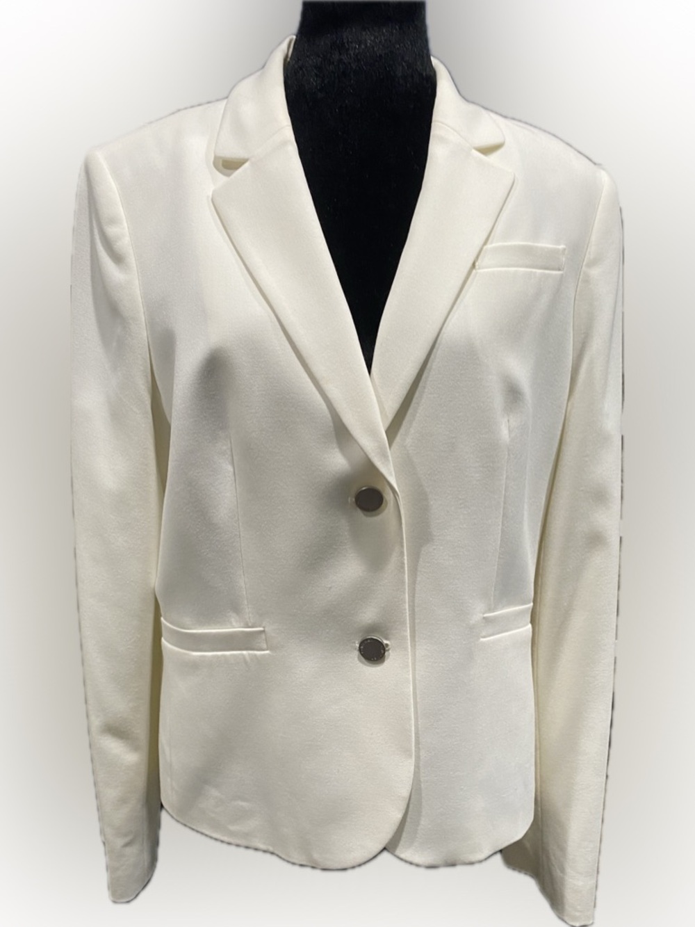 Calvin Klein Cream Single-Breasted Tailored Blazer size 14